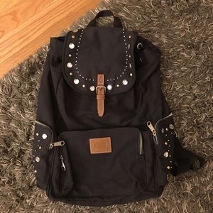 PINK Black Backpack